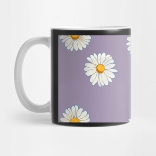 Daisies with purple background Mug